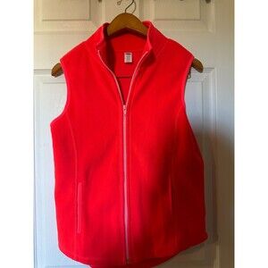 Old Navy Active Fleece Vest Zip on Sweater Red Size 14XL youth Bright Coral